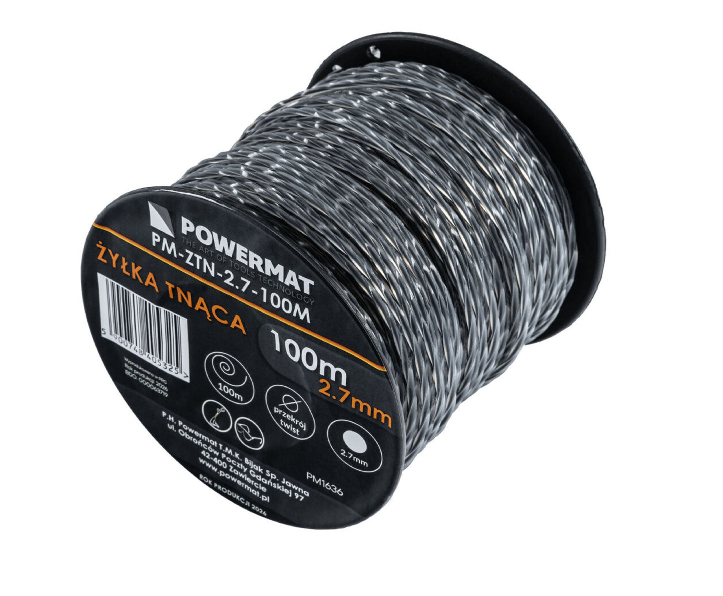 Fir patrat pentru motocoasa PM-ZTN-2.7-100M, 100 m, Powermat PM1636