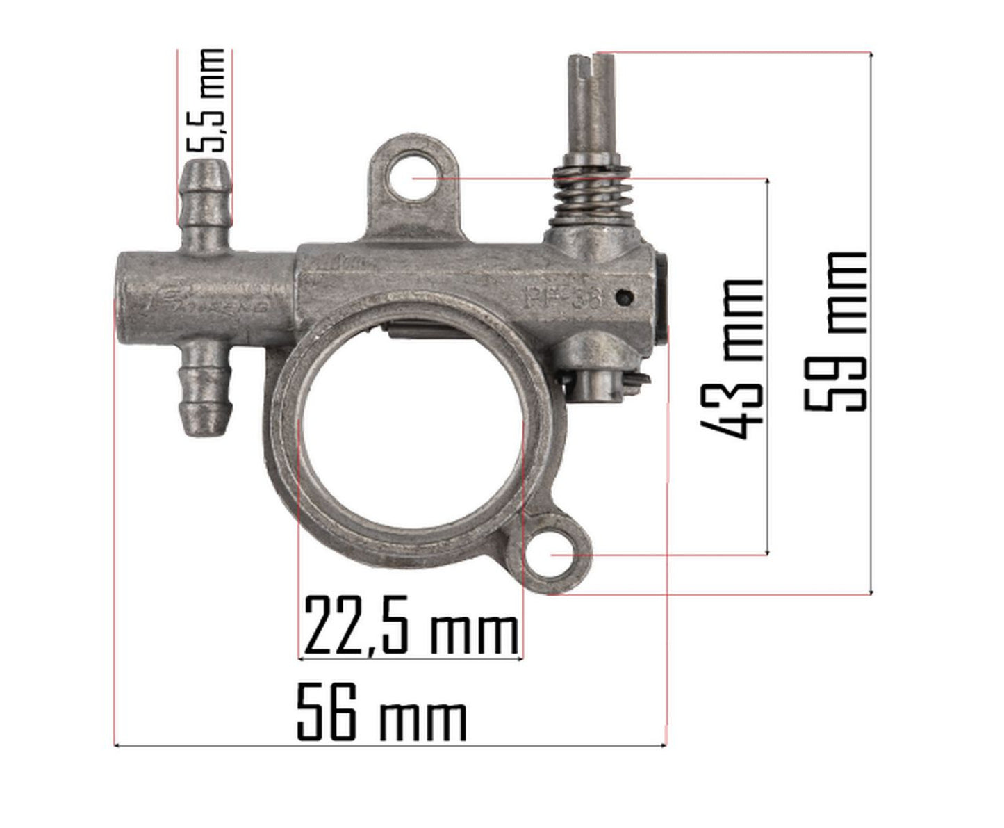 Pompa de ulei pentru fierastrau cu lant, Powermat PM-PSP-2HP-PO