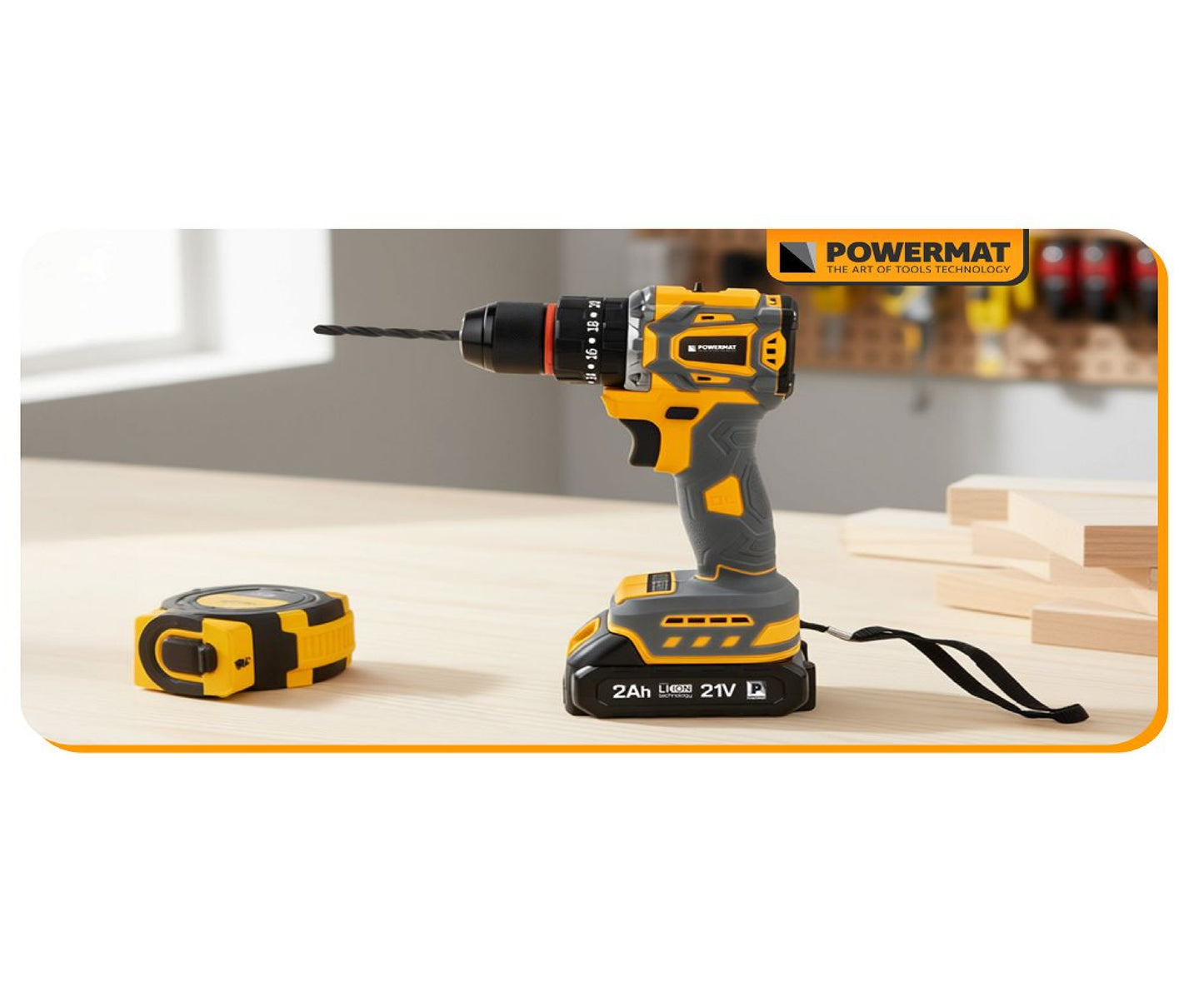 Masina de insurubat electrica cu acumulator PM-WA-21V-2M, 2 x 21 V, Powermat PM1411