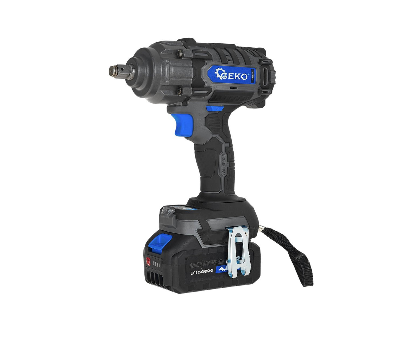 Cheie de impact pentru roti cu acumulator, 850Nm, 2x4.0Ah, 21V, Geko G80679