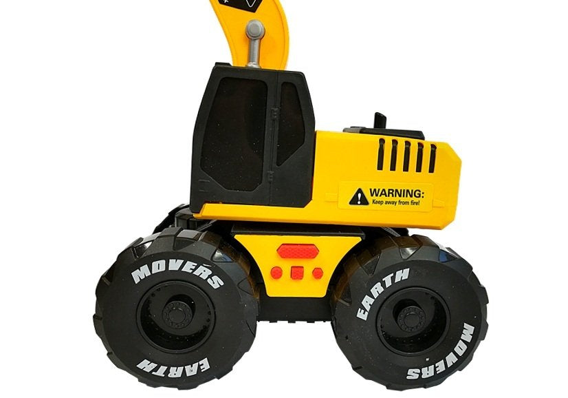 Excavator cu sunete si lumini 24 x 16 x 14 cm, galben / negru, Lean 5645