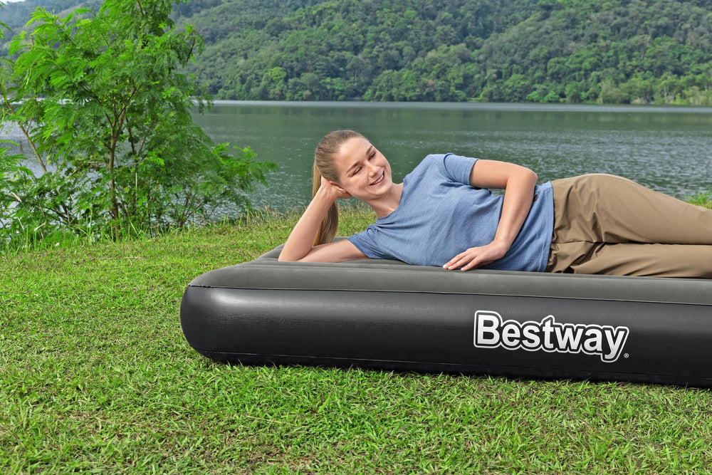 Saltea gonflabila Tritech Twin, 188x99x25 cm, gri, Bestway 21153