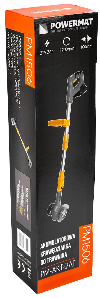Masina pentru curatare rosturi pavele si taiere margini gazon cu acumulator PM-AKT-2AT, 21 V, Powermat PM1506