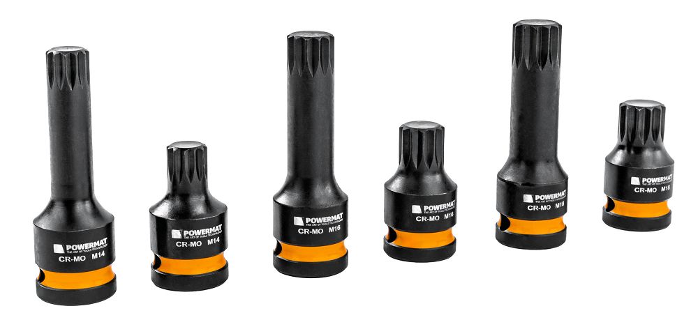 Set chei tubulare de impact PM-ZNU-1418T, 6 bucati, Powermat PM1381