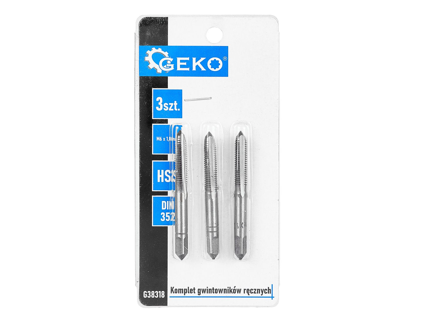 Set tarozi pentru filetare manuala, M6 x 1,0 m, 3 bucati, Geko G38318