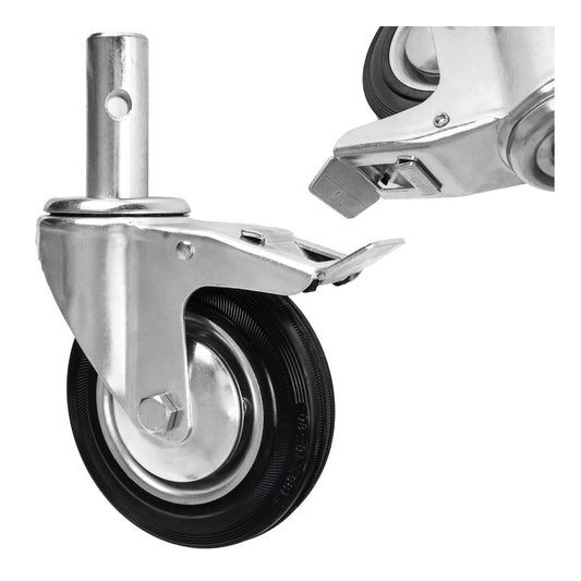 Roata pivotanta cu frana, 160 mm, capacitate maxima 125 kg, Geko G71542