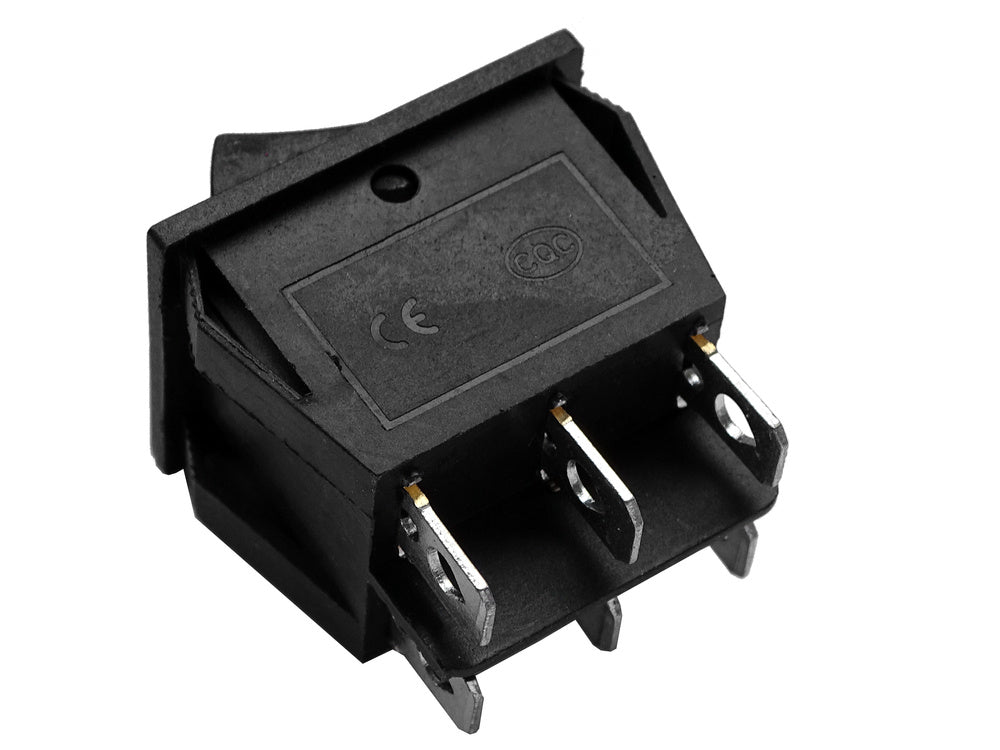 Buton comutator dublu, rapid-lent fata-spate 6-pin, negru, Lean 2993