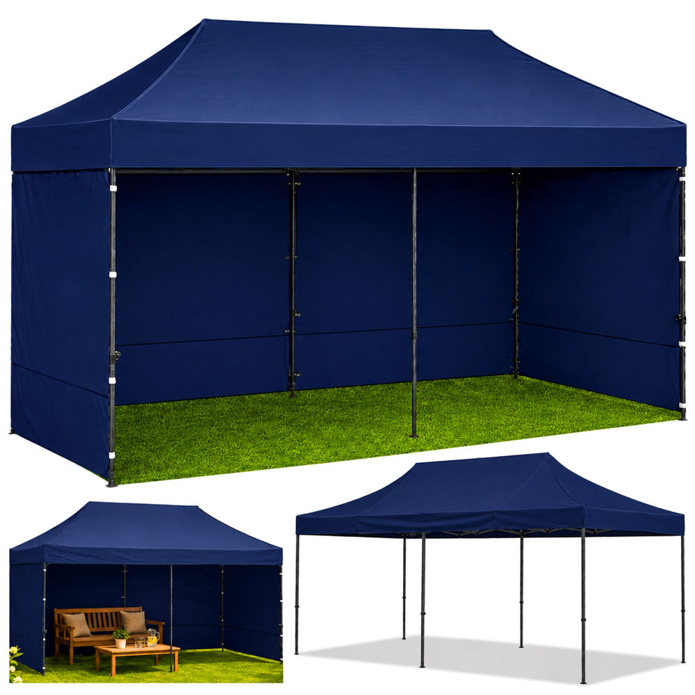 Pavilion de gradina, albastru, 3 x 6 m, Lean 29334