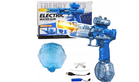 Pistol electric de apa cu acumulator si efect luminos, 27,5x26,5x10cm, Lean 27265