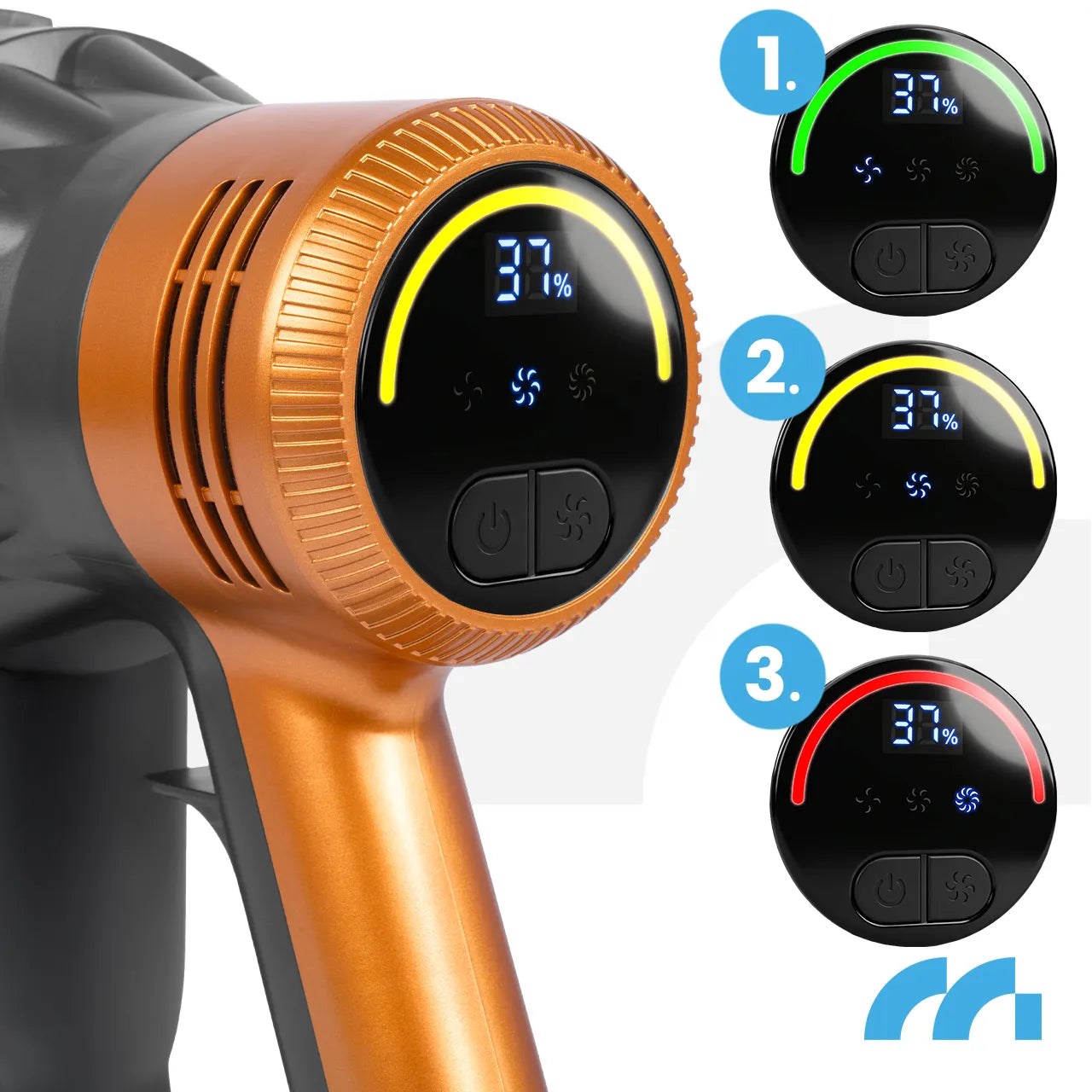 Aspirator vertical cu acumulator LED TURBOCYCLONE PRO4000 3 in 1, 500 W, MalTec TURBOCYCLONE 114103