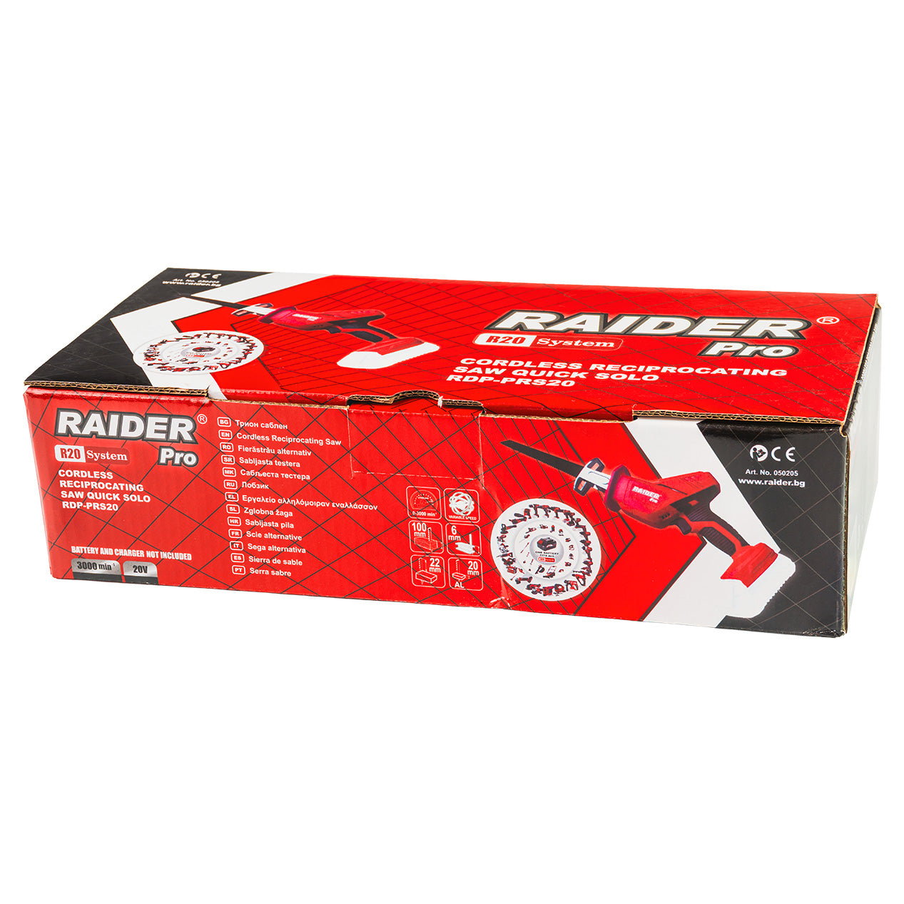 Fierastrau tip sabie RDP-PRS20 Solo (fara acumulator si incarcator), 20 V, Raider 050205