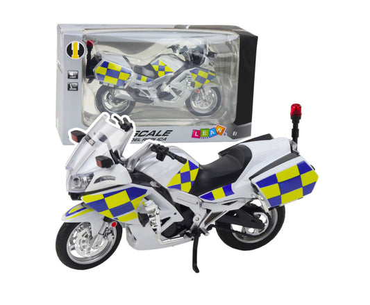 Motocicleta de jucarie de metal cu efecte sonore si luminoase, 19 x 12 x 8.5 cm, Lean 22610