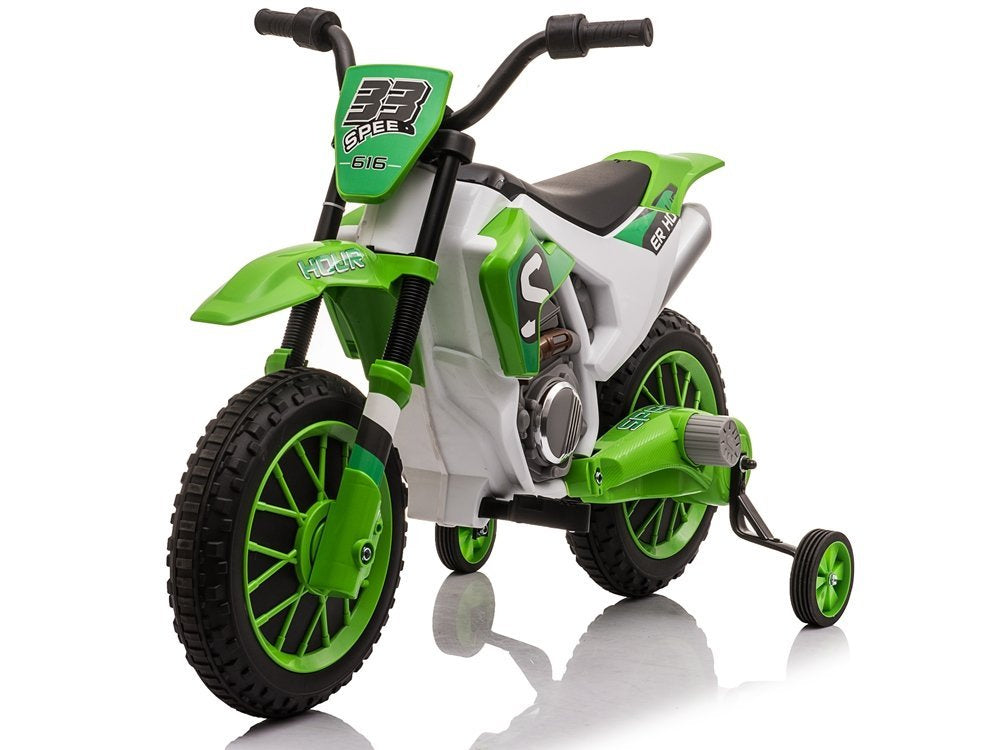 Motocicleta electrica XMX616, verde, Lean 9012