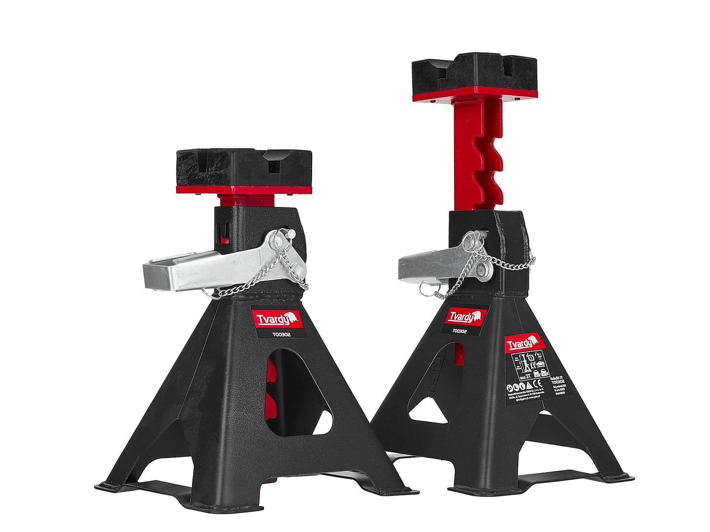 Set 2 capre auto cu mecanism de blocare, 3 T, Tvardy T00302