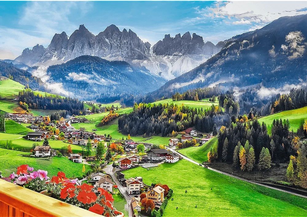 Puzzle Trefl Santa Magdalena, Dolomiti, Italia, 1000 piese, Lean 27864