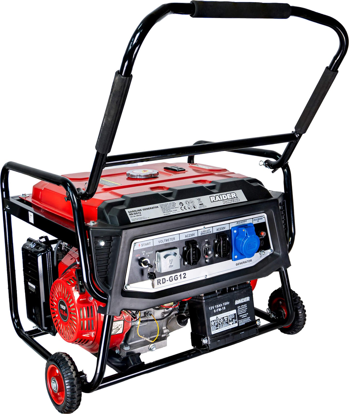 Generator pe benzina in 4 timpi RD-GG12, 7.5 kW, pornire electrica, Raider 090108