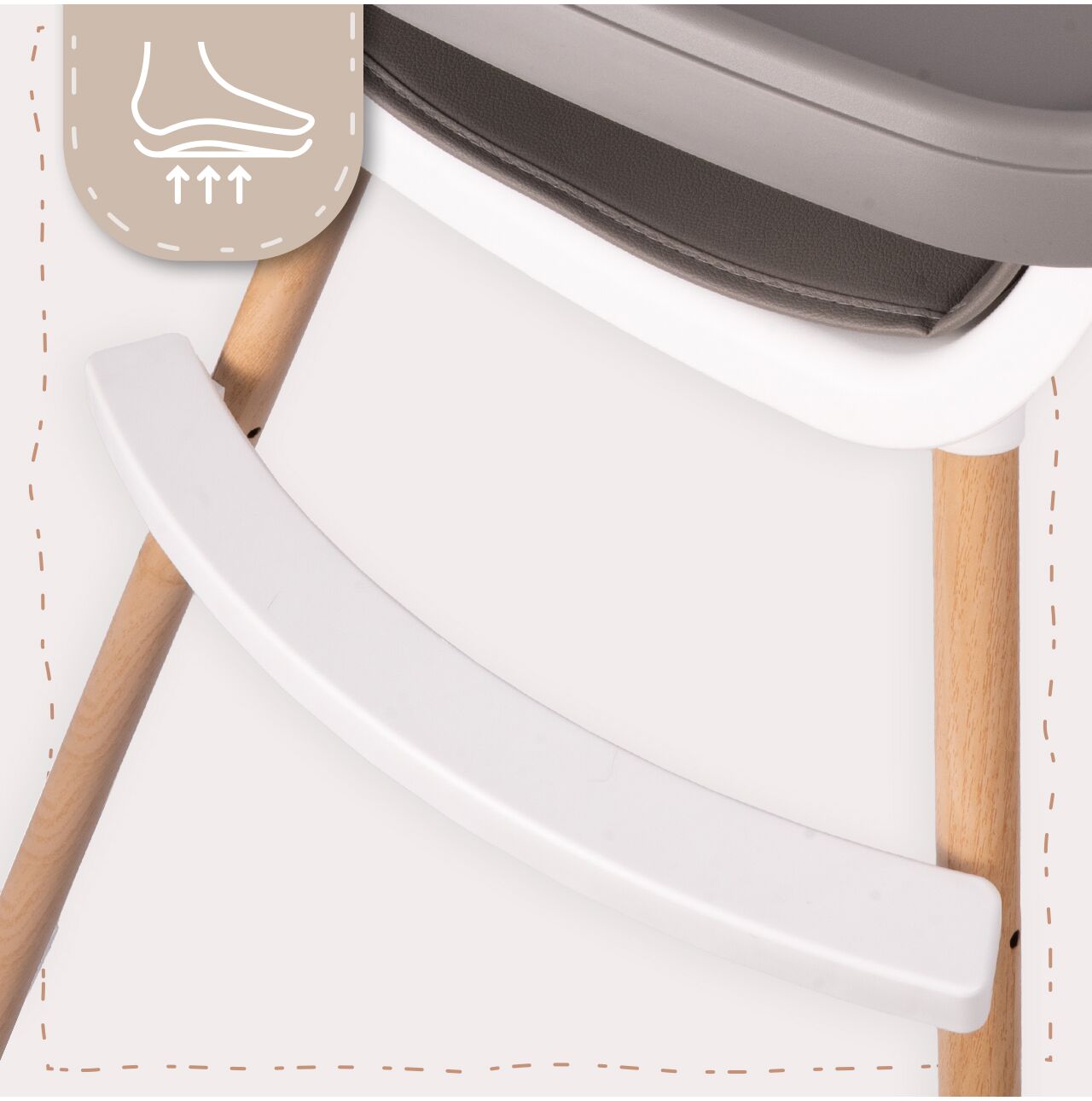 Scaun inalt 3 in 1 pentru hranire, reglabil, cu centuri de siguranta, MalPlay 113158