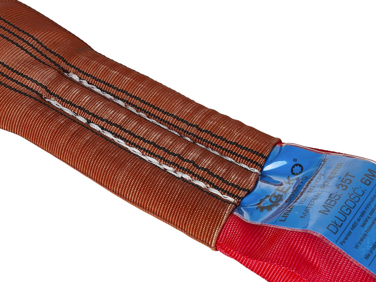 Chingă de tractare auto din poliester, 35 T, 6 m x 75 mm, Geko G03970