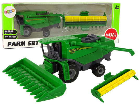Combina agricola de jucarie, verde/ galben, 9 x 4 x 4 cm, Lean 14828