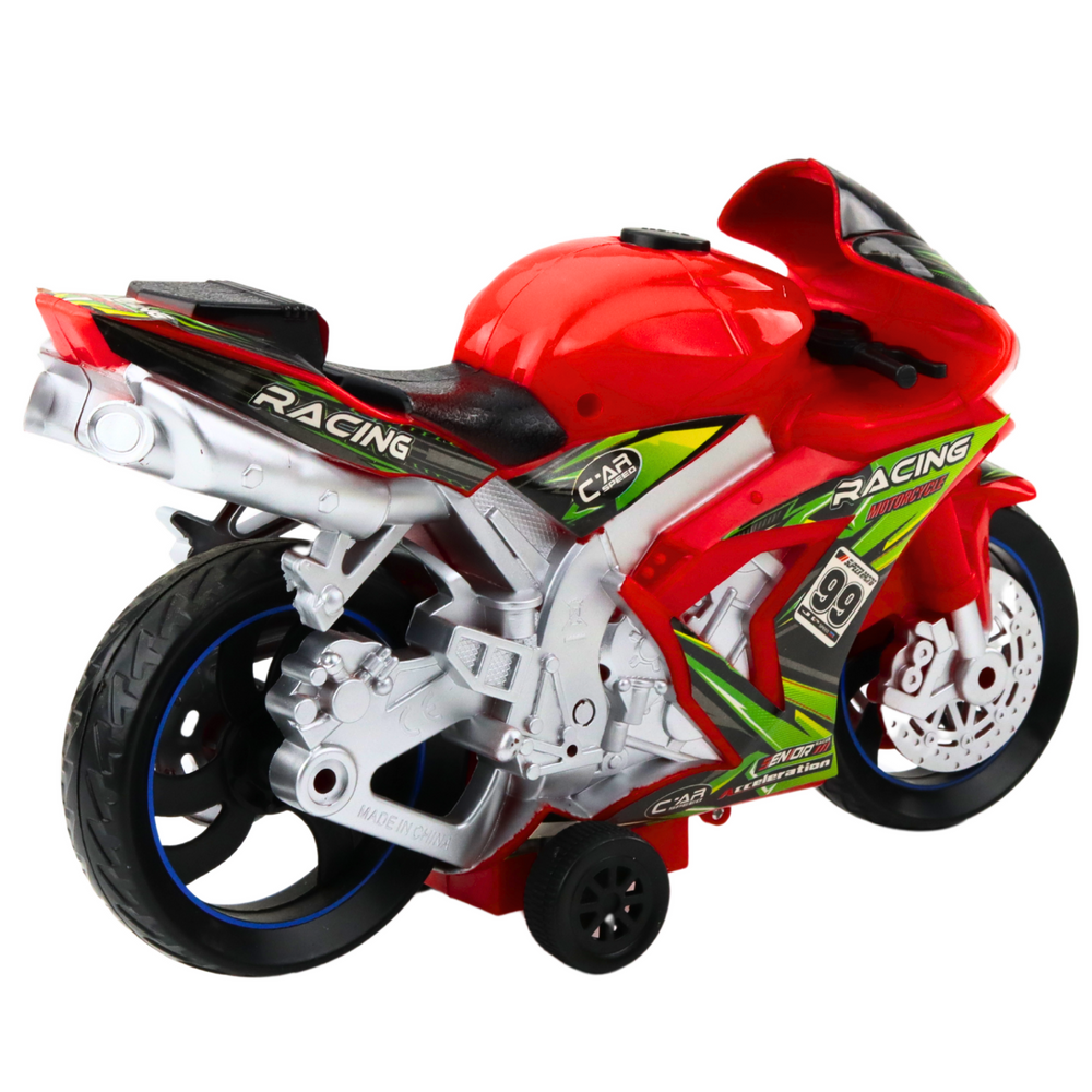Motocicleta de curse cu efecte luminoase si sonore, 24.5 x 15.5 x 8.5 cm, Lean 24211