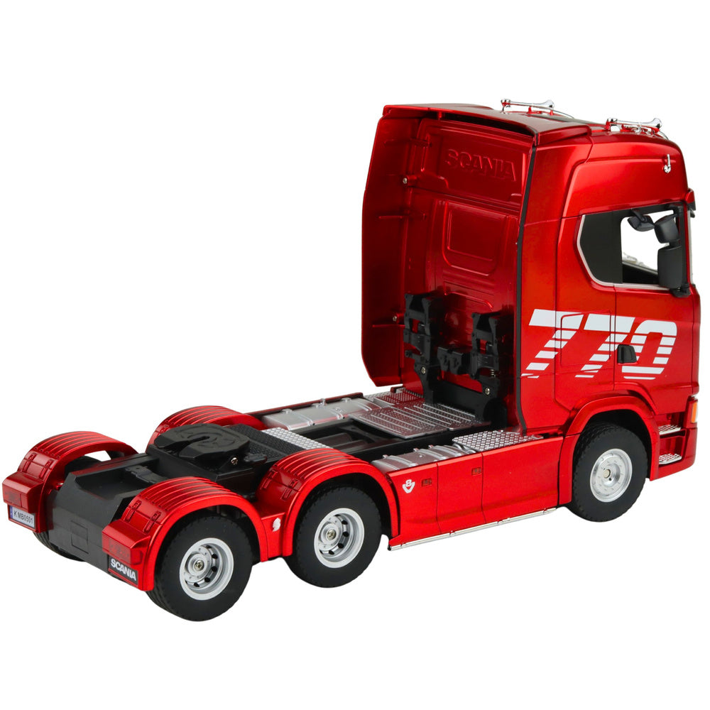 Camion electric Scania cu telecomanda, rosu, 1:18, Lean 27668