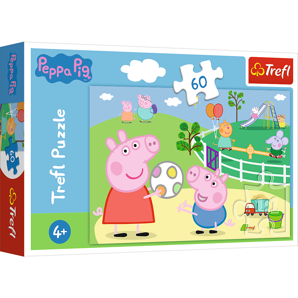 Puzzle Trefl Peppa Pig Distractie cu prietenii, 60 piese, Lean 26348