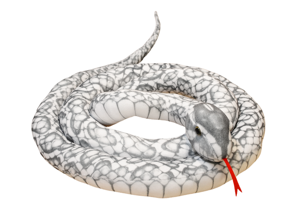 Jucarie de plus sarpe, 300 cm, alb, Lean 16457