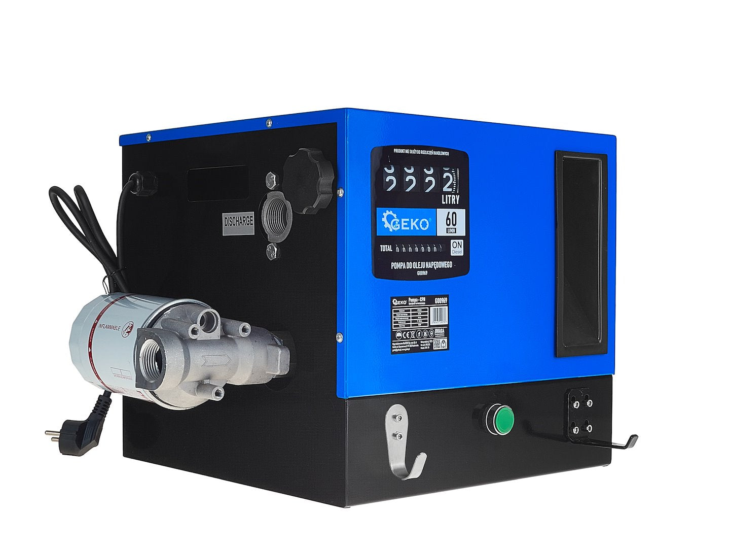 Pompa CPN autoamorsanta pentru transfer combustibil cu filtru HD BOX, 60 l / min, 500 W, Geko G00969