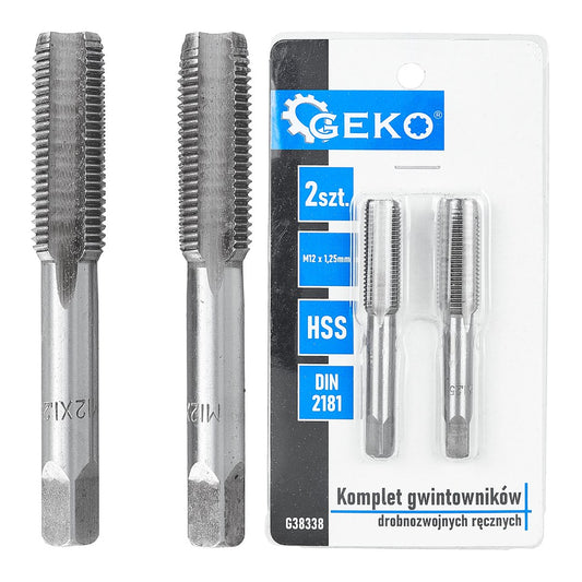 Set tarozi pentru filetare manuala, M12 x 1,25 mm, 2 bucati, Geko G38338