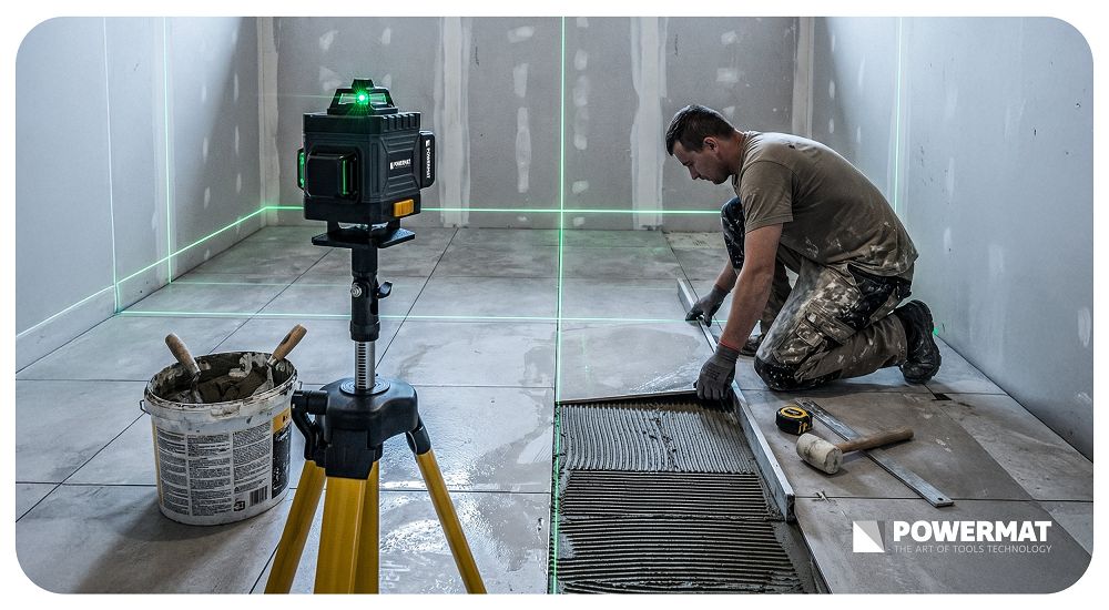 Nivela laser in cruce PM-PLK-4DM1, Powermat PM1492