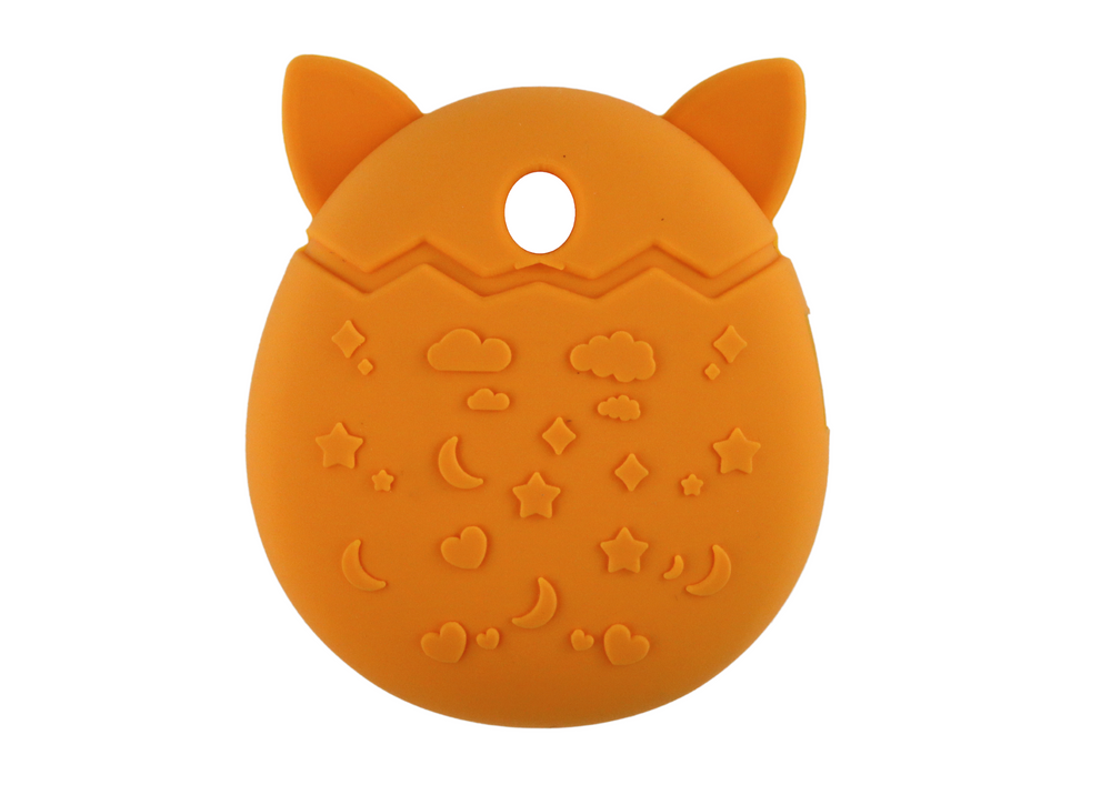 Husa tamagotchi cu urechi de pisica, 77 x 77 mm, portocaliu, Lean 17229