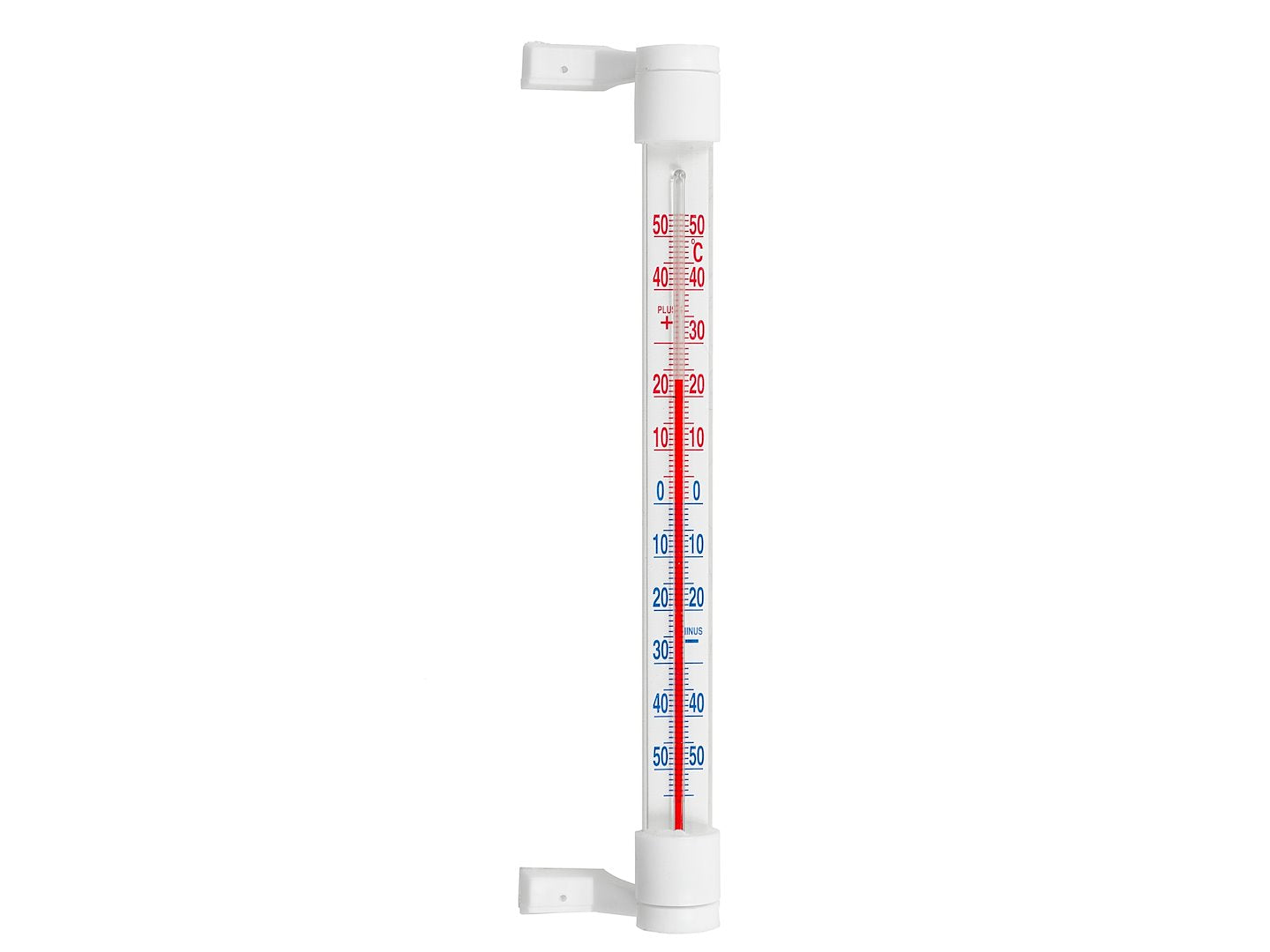 Termometru exterior pentru fereastra, 205 x 17 mm, alb, Keltin K00410A