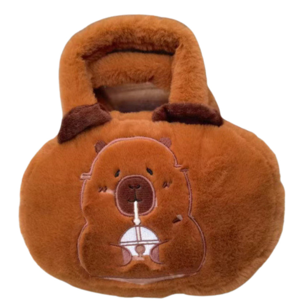 Geanta de plus Capybara, 20 x 17 x 8 cm, maro, Lean 22443