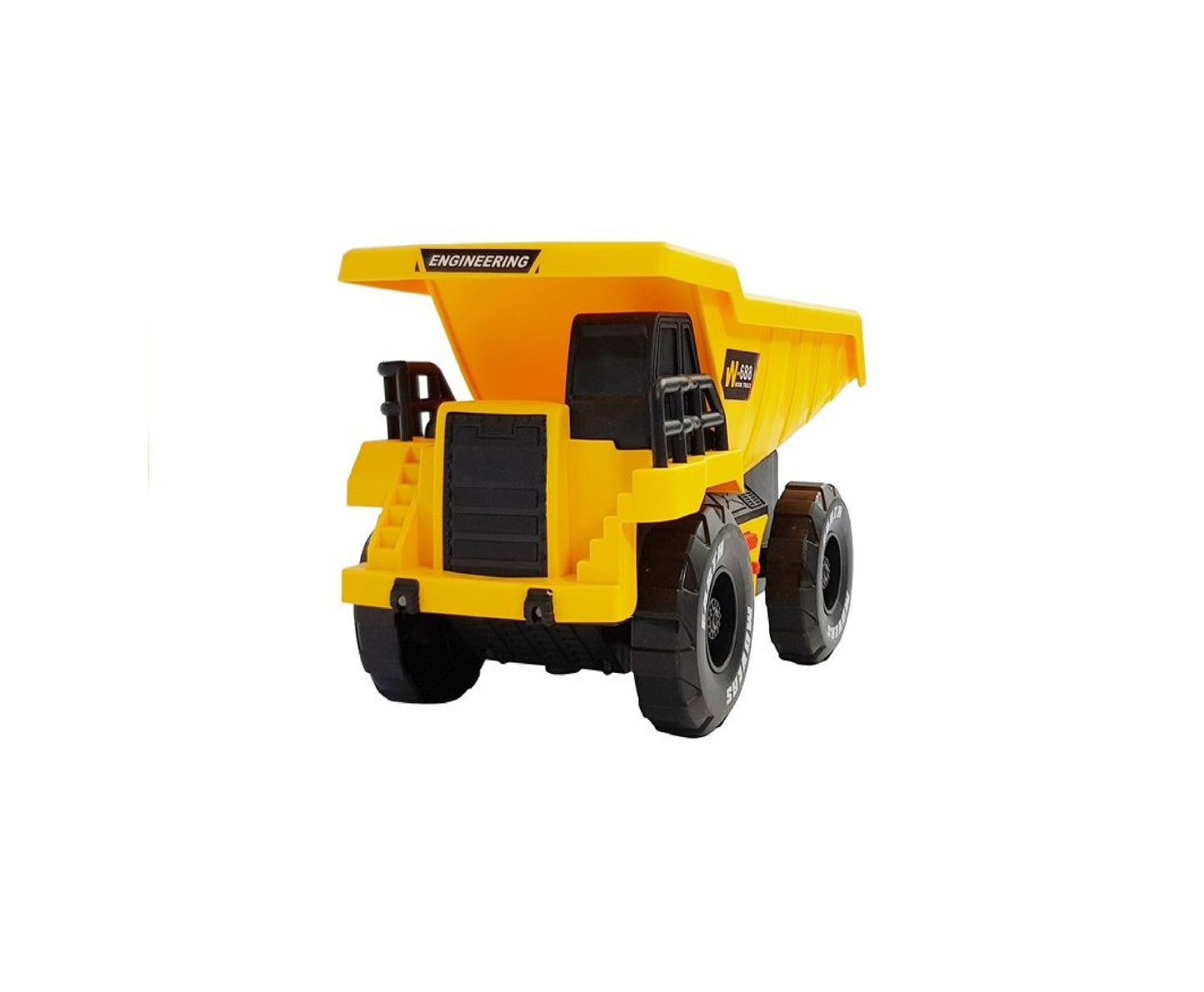 Camion de jucarie cu basculanta cu efecte sonore si luminoase, 25 x 13 x 14 cm, galben / negru, Lean 5644