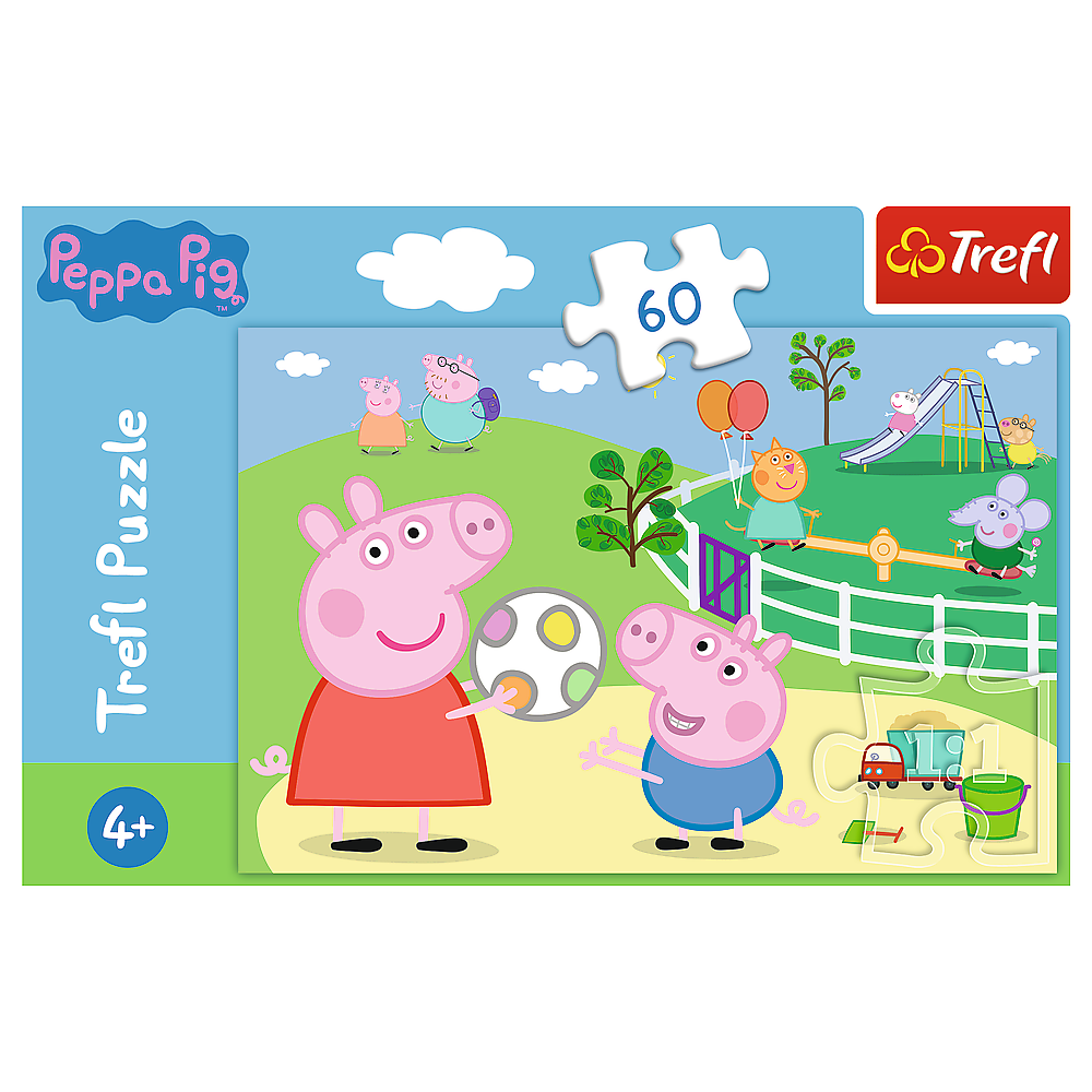 Puzzle Trefl Peppa Pig Distractie cu prietenii, 60 piese, Lean 26348