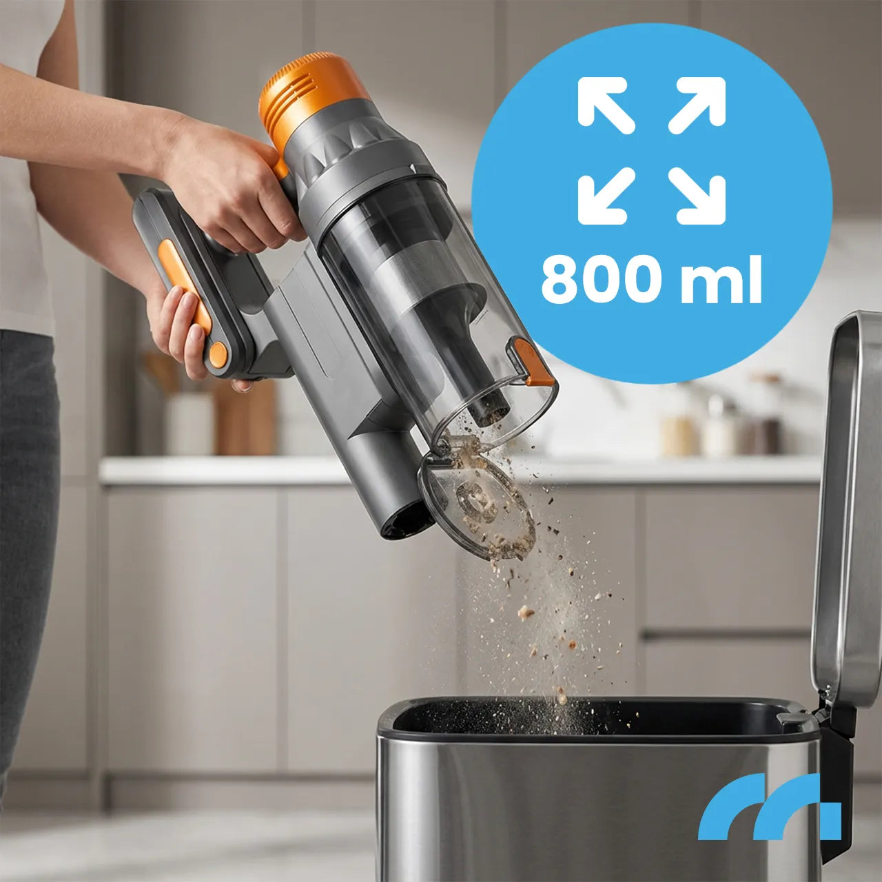 Aspirator vertical cu acumulator LED TURBOCYCLONE PRO4000 3 in 1, 500 W, MalTec TURBOCYCLONE 114103