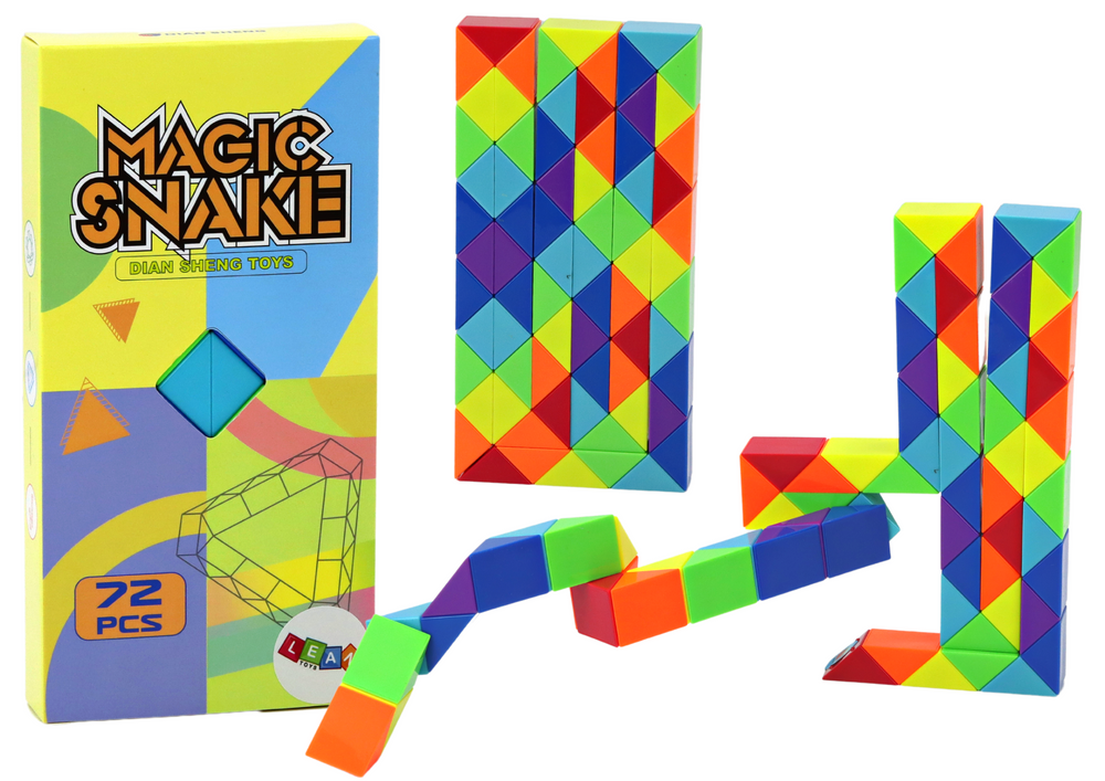 Joc educativ Sarpe Magic, 117cm, 72 piese, multicolor, Lean 17926