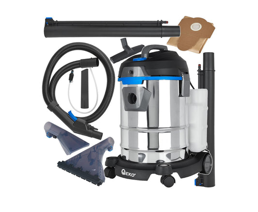 Aspirator cu functie de spalare Inox, 1400 W, 20 l, Geko G81087B