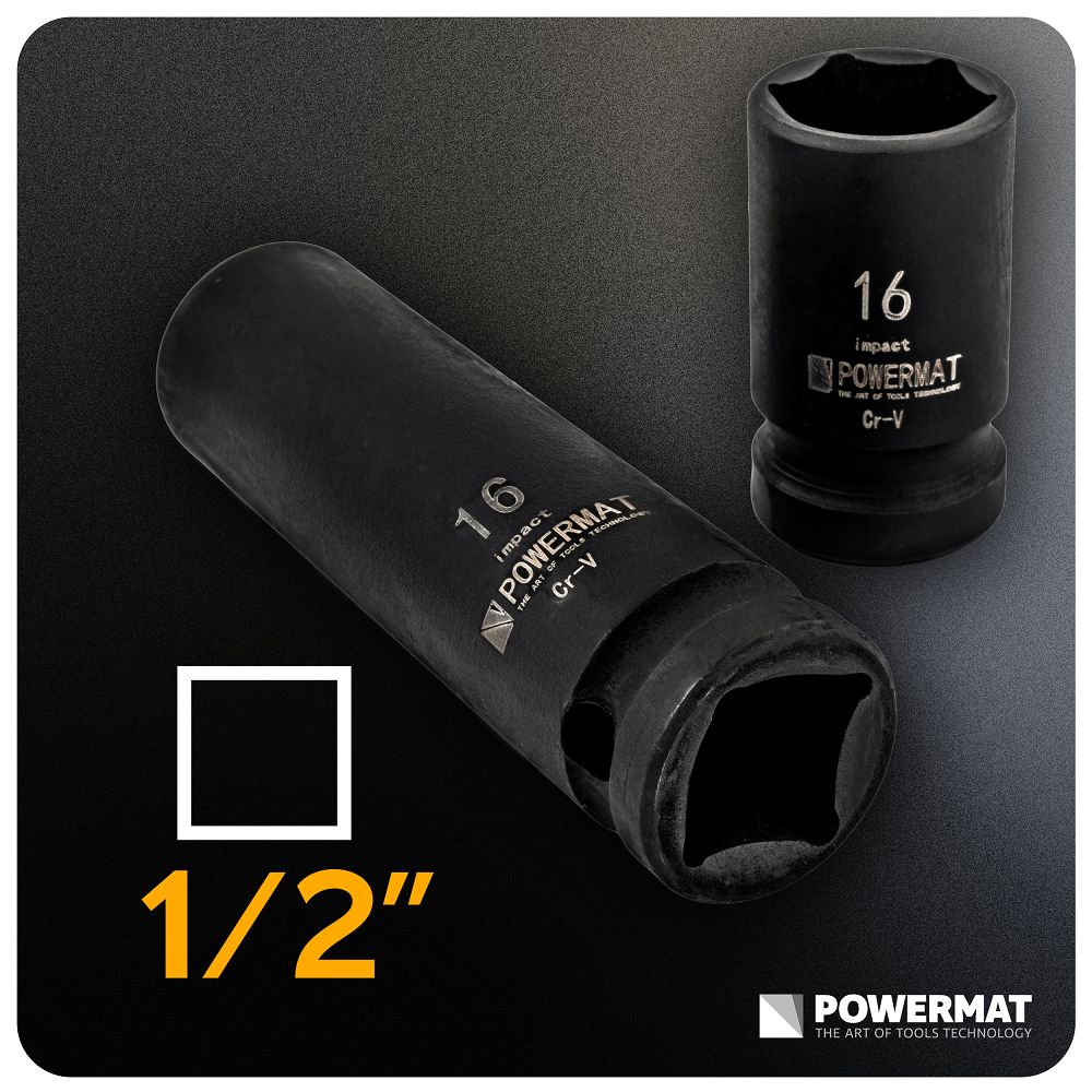 Set chei tubulare de impact PM-ZNU-1019T, 20 bucati, Powermat PM1385