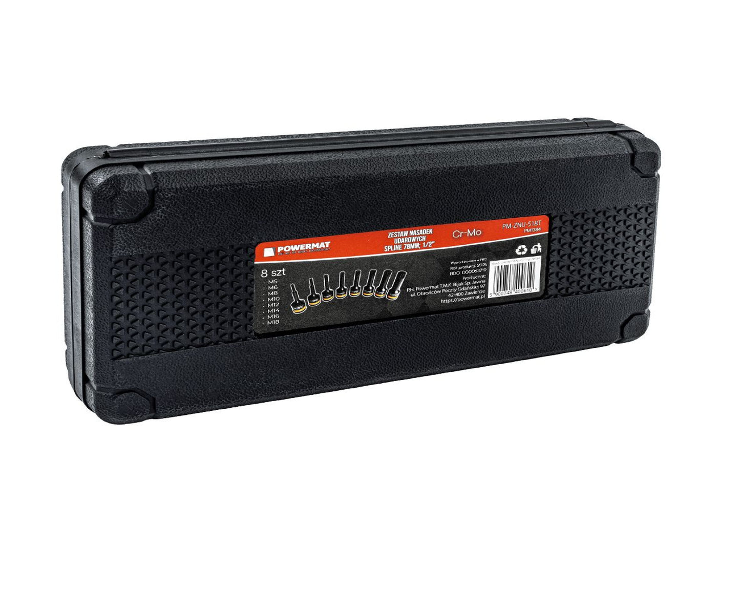 Set chei tubulare de impact PM-ZNU-518T, 8 bucati, Powermat PM1384