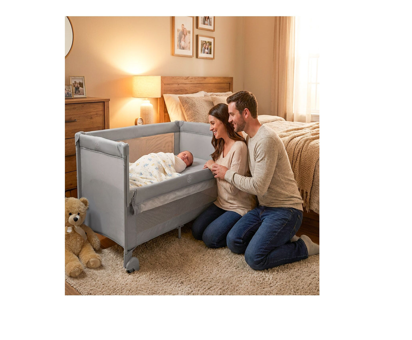 Patut pliabil de calatorie, 60 x 120 cm, gri, MalPlay 113842