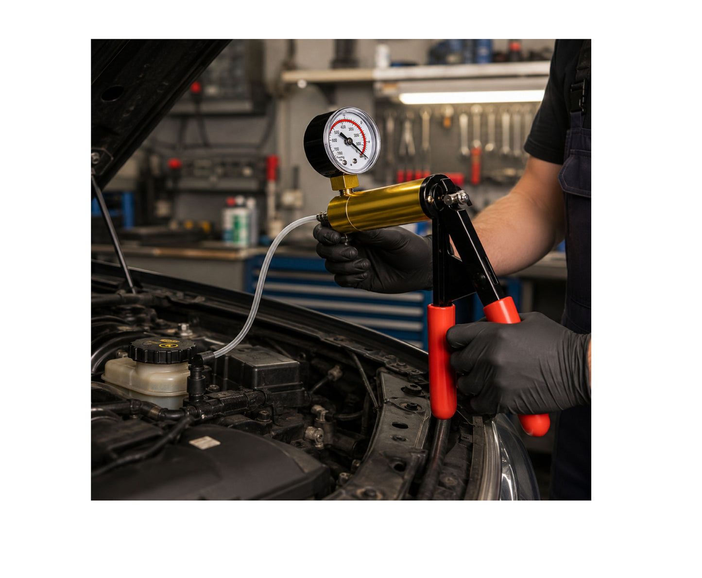 Pompa aer profesionala pentru diagnoza auto cu trusa adaptoare frane, senzori si sisteme pe vacuum / vid, Lean 29280