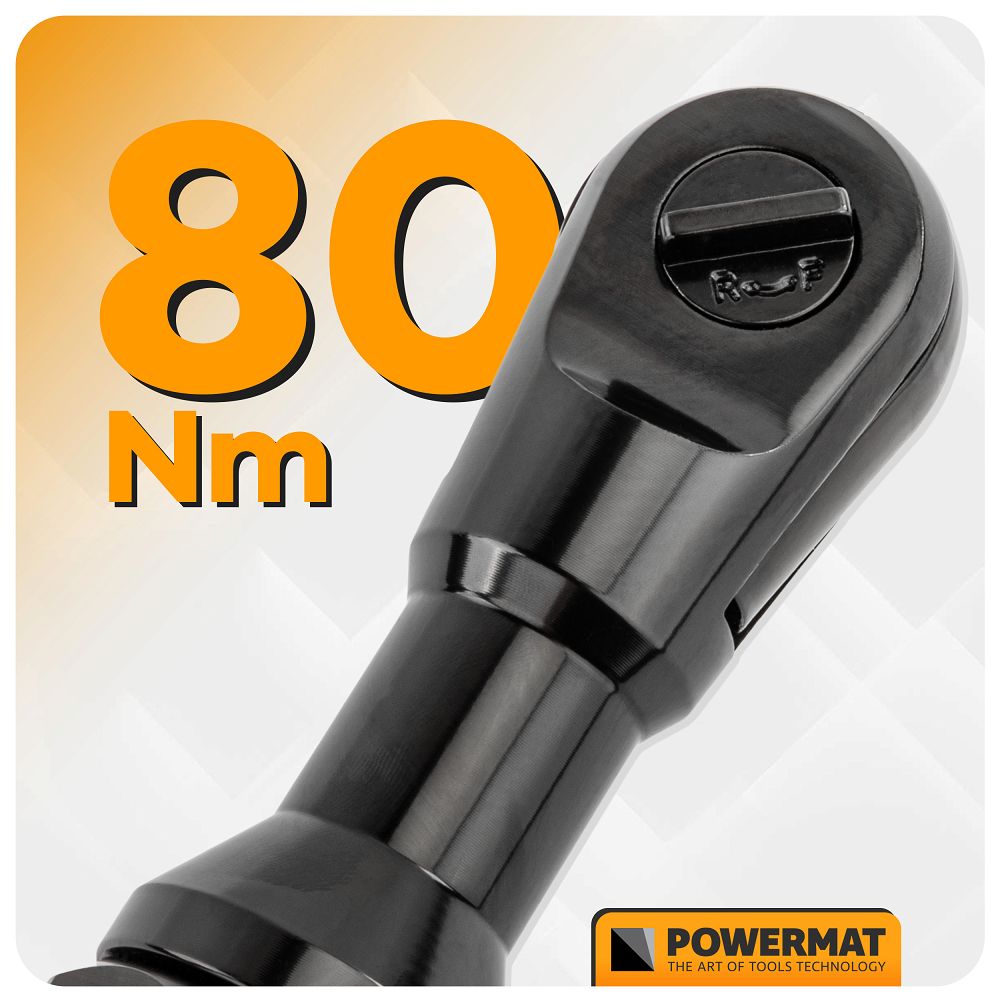 Cheie cu clichet pneumatica PM-GNP-80T, 160 rpm, 80 Nm, Powermat PM1375