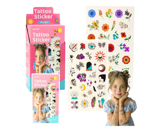 Set tatuaje temporare pentru copii, 60 modele, 24.5 x 14 cm, Lean 27761