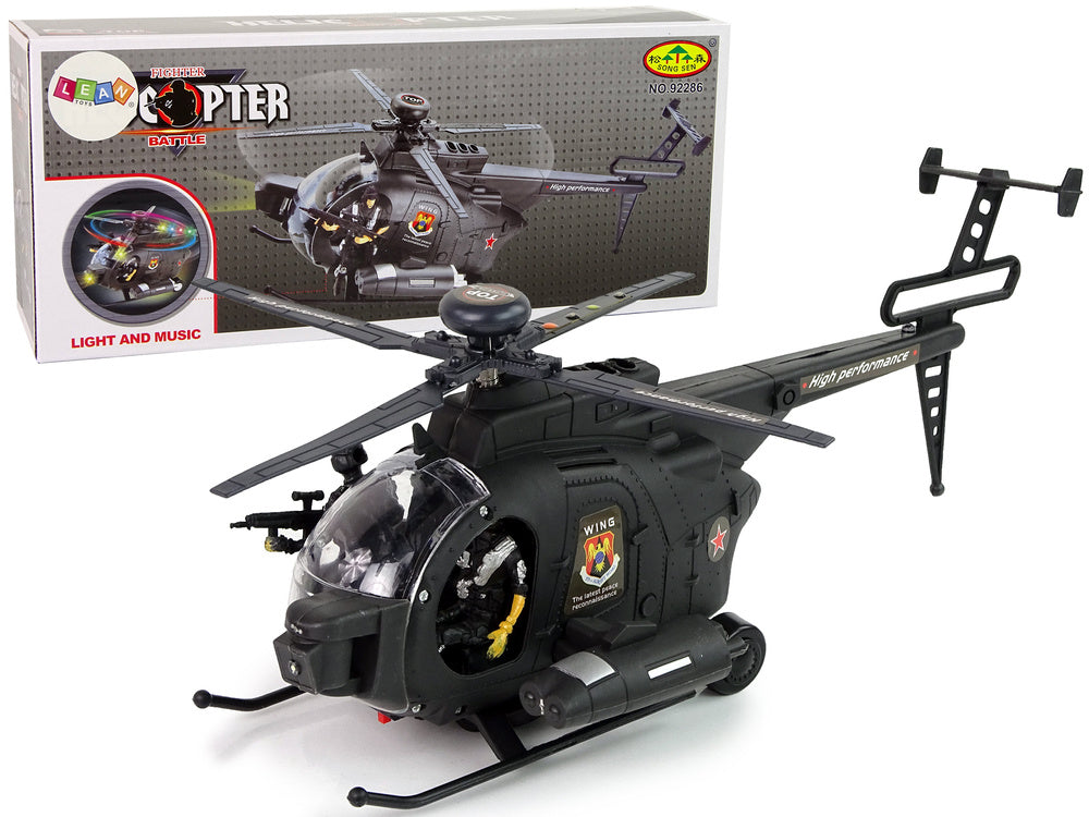 Elicopter militar, negru, Lean 12421