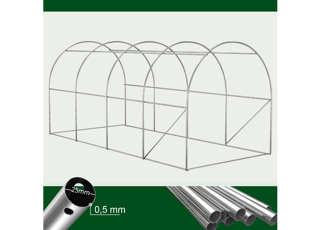 Sera de gradina Sunwaal, 2.5 x 4 x 2 m, MalTec 111369