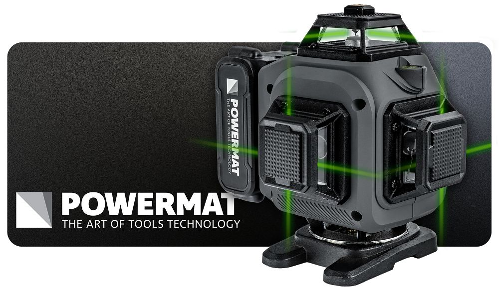 Nivela laser in cruce cu acumulator PM-PLK-4DM3, 4.2 V, Powermat PM1494