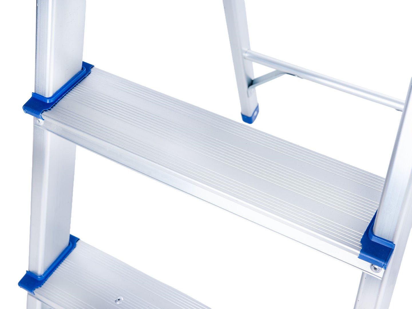 Scara pliabila din aluminiu cu 3 trepte, inaltime de lucru 2.54 m, capacitate maxima 150 kg, Geko G02415