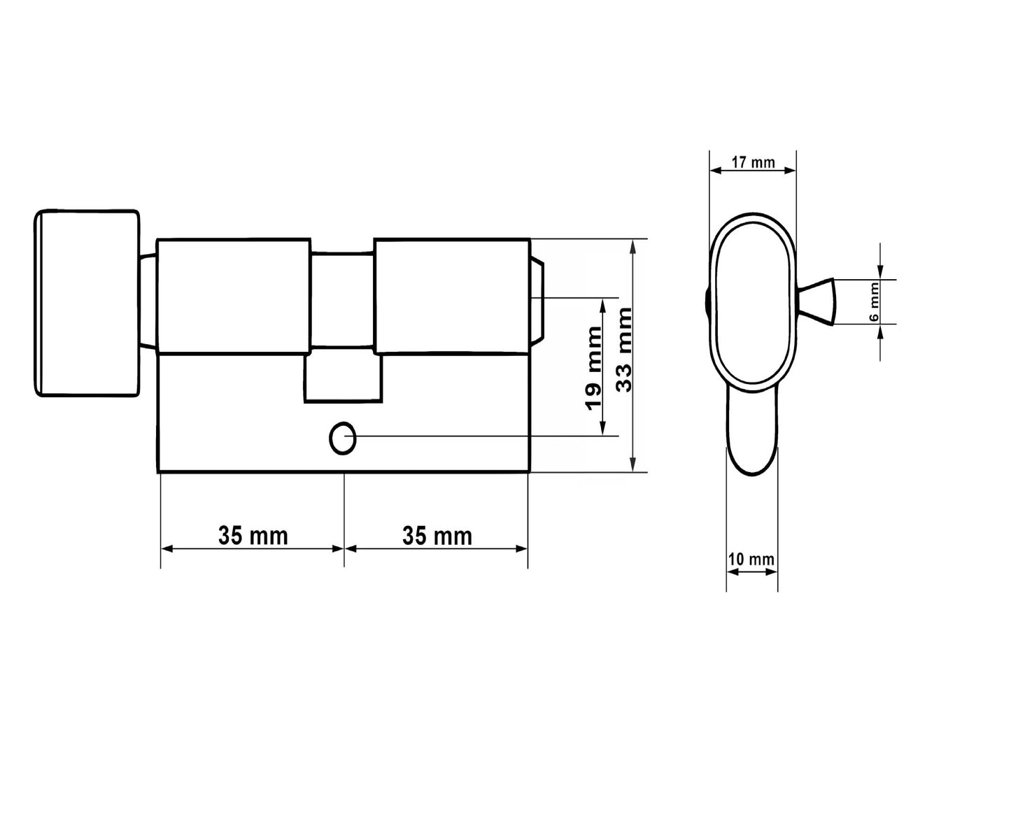 Butuc aluminiu, 35/35g, Keltin K02710
