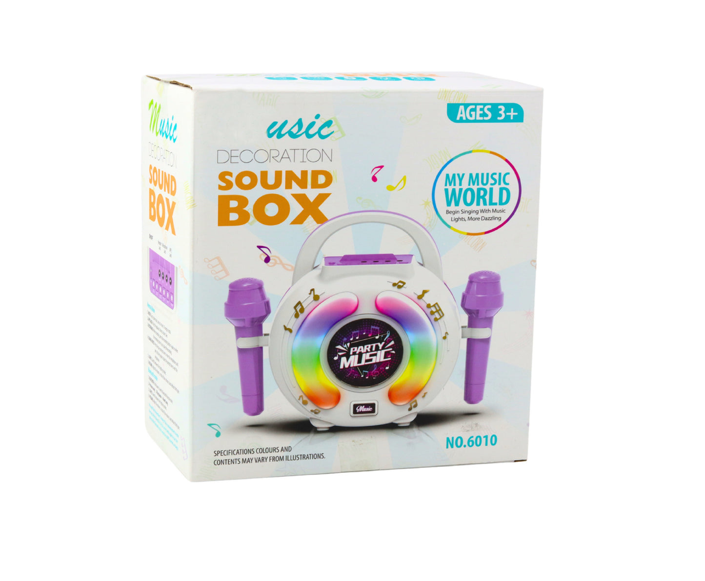 Set interactiv muzical cu microfoane, Bluetooth, efecte sonore si luminoase, 24.5 x 20 x 11.5 cm, Lean 24539